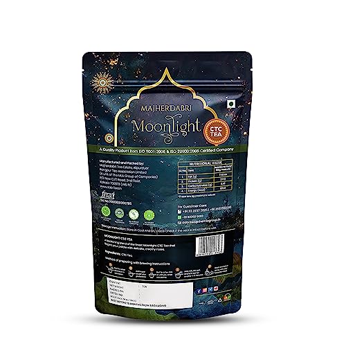Image of DABRI Moonlight CTC Tea 300 gm|Pack of 3 x 100 gms Each Pouch|Rare handpicked tea from Majherdabri Tea Estate |Pure Natural |Delicate Floral Notes |Limited Edition Chai Patti |Rich in Antioxidants