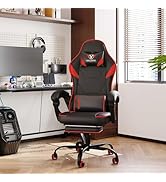 VALORXUSA PU Leather Striker Series Ergonomic Gaming & Computer Chair with Massage Cushion, Adjus...