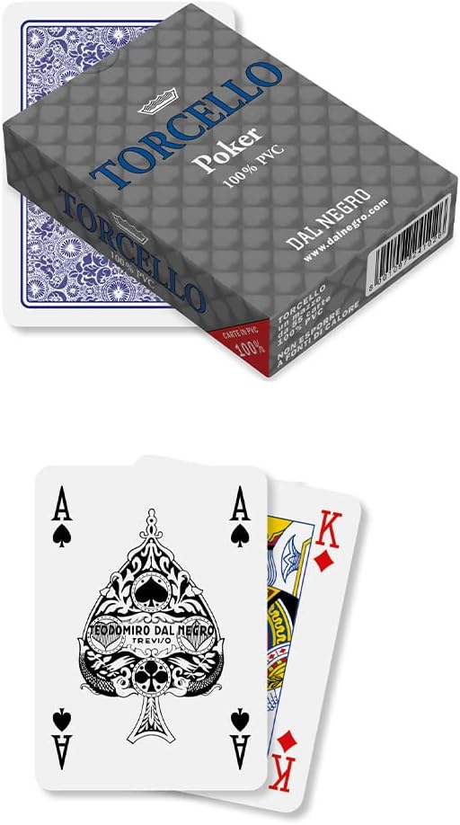 Dal Negro 24102 - Poker Torcello Single Case Blue, Playing Cards