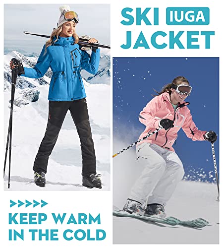 Image of IUGA Waterproof Ski Jacket Women Warm Outdoor Winter Jackets Windproof Snowboard Winter Coats for Mountain Hiking