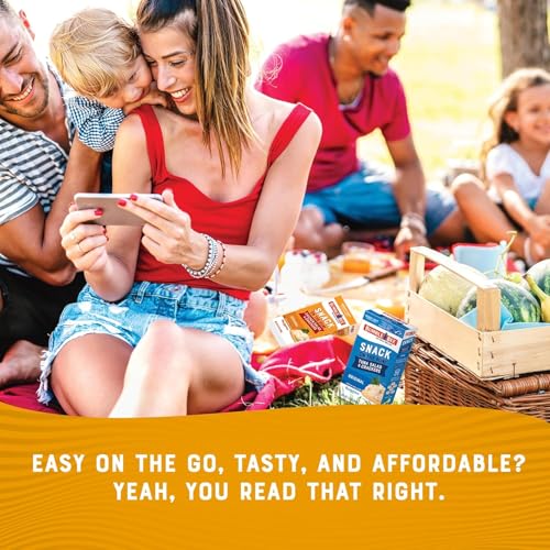 Image of Bumble Bee Snack On The Run! Creamy Caesar Chicken Salad Kit | Ready to Eat Easy-Open Canned Chicken Salad with Crackers Snack Pack, 10g Protein per Box