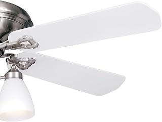 Casablanca B511, Five 21" High Gloss Snow White Badge Style Blades