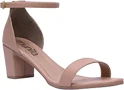 Sandália Feminina Salto Grosso Médio Confortável Basico