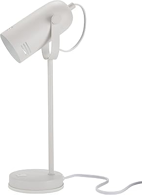 Nourison 18" Basic White Metal Task Desk Lamp
