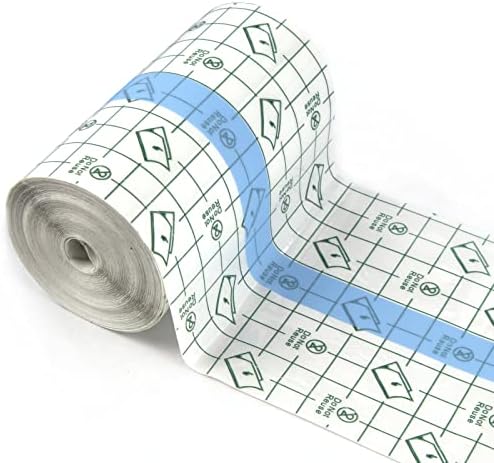 Transparent Stretch Adhesive Bandage, 4 Inch x 10.94 Yard - Waterproof Clear Film Dressing Bandages, Waterproof Bandages Post Surgical Shower Shield Dressing Tape for Tattoos Swimming Showering