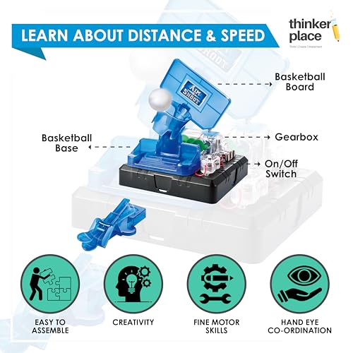 Image of AimNShoot DIY Kit | Build, Learn & Play | STEM Toy for Kids Age 8+ | Distance & Speed Learning Kit with AR Experience | Fun Basketball Shooting Game