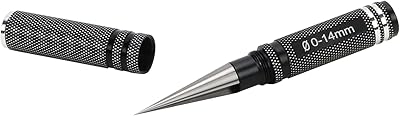 Steel Metal 0-14mm Hole Puncher Opener Reamer Tools for RC Car Truck Body Shell Drills Connector,with Protective Sleeve,Black