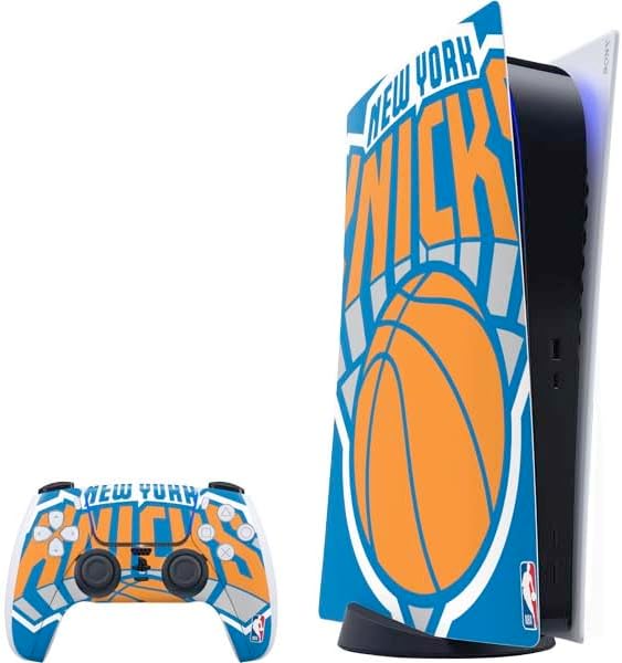 Skinit Decal Gaming Skin Compatible with PS5 Bundle - Officially Licensed NBA New York Knicks Large Logo Design