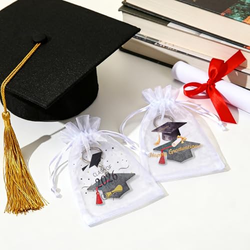 joycraft 4x6In Graduation Organza Bags - 30Pcs Class of 2026 Drastring Gift Bags, 5 Style Happy Graduation Party Favor Bags for Jewelry, Candy, DIY Craft, Cards by joycraft - Image 7
