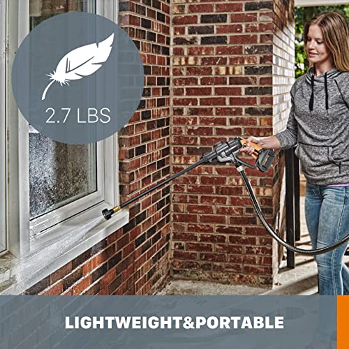Image of WORX 20V Cordless Pressure Washer WG620.3 Power Washer, Hydroshot, Portable Power Cleaner for Car Washing, w /Accessories, 1 * 4.0Ah Battery & Charger Included