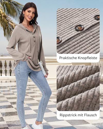 Tanmolo Pullover Damen Hoodie Leichter Sweatshirt – Bild 3