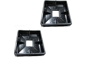 4" Square Rubber Bumper Plug End Cap Cover for RV Camper Trailer