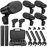 Kit de microfones microfones bateria acustica conjunto profissional