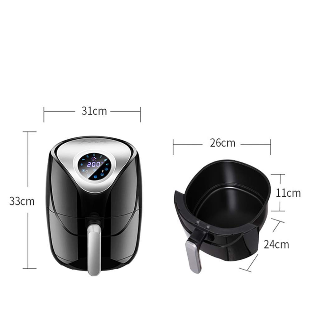 Ulepszony Air Fryer XL, Piekarnik z Frytkownicą Beztłuszczową, 8 Ustawień Gotowania, Elektryczny Piekarnik z Gorącym Powietrzem z Funkcją Podtrzymywania Ciepła, Odłączany Kosz Można Myć W Myjce