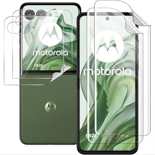 LXEEOLX Lot de 2, Hydrogel Protection Ecran pour Motorola Razr 50 Ultra, HD Transparent Souple TPU Film, Incassable et très durable -Anti-Rayures -Sans Bulles...