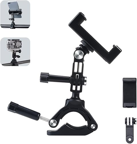 Soporte para manillar de bicicleta para GoPro, abrazadera de montaje de cámara de bicicleta, soporte para teléfono de bicicleta, manillar de
