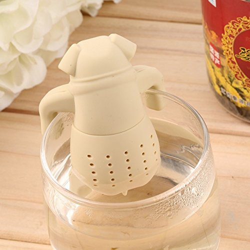 PREUP 1Pc Tea Infuser Pug in A Mug Silicone Tea Infuser Kawai Portable