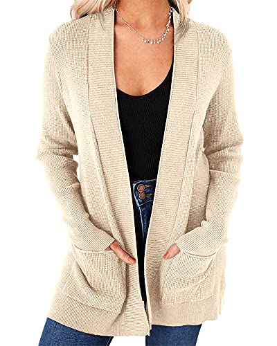 Womens Open Front Cardigan with Pockets