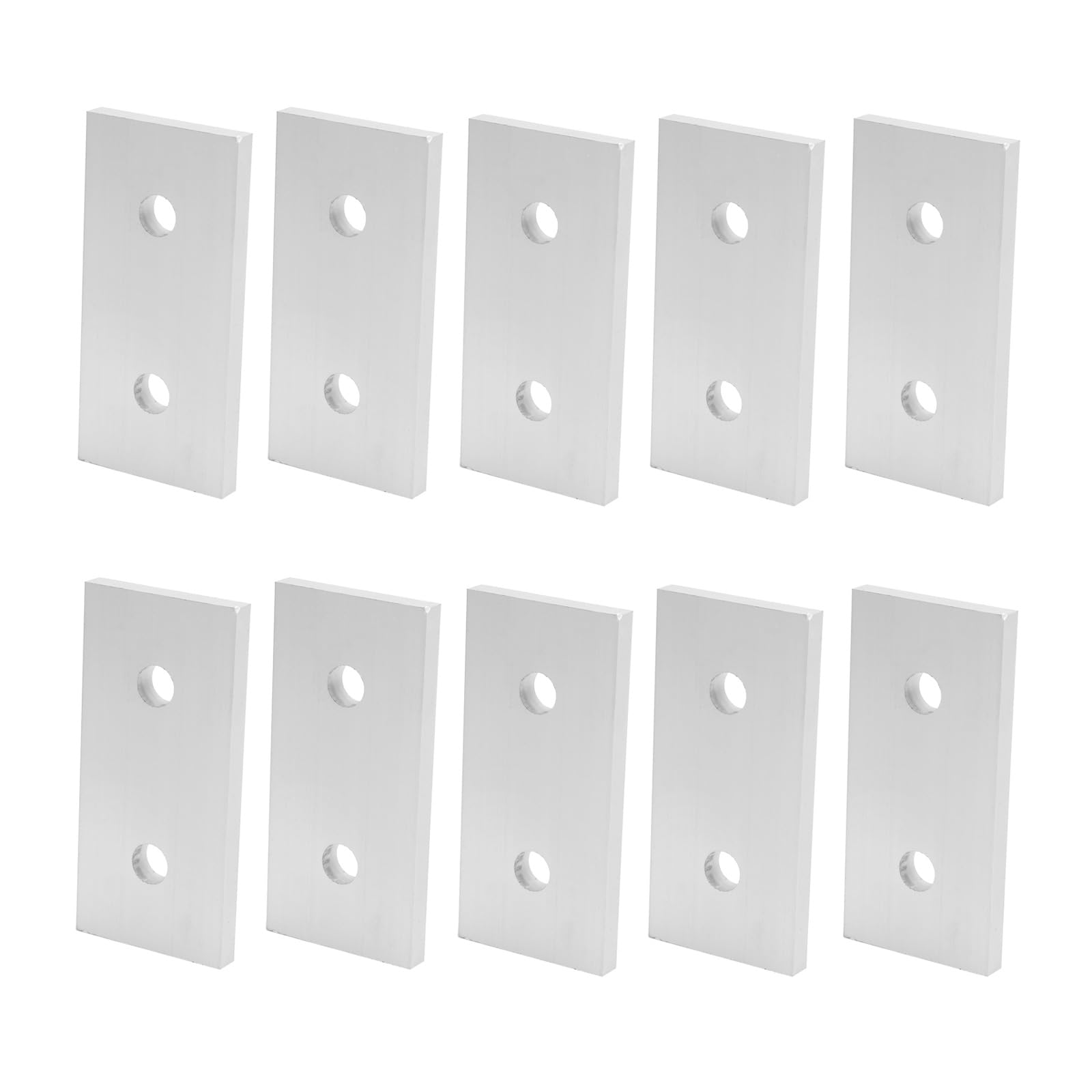 Placa de unión, 10 piezas de placa de unión de aluminio, soportes rectos planos de extrusión, placa de conexión de perfil de aluminio, herramienta de conexión, accesorios de placa de agujero