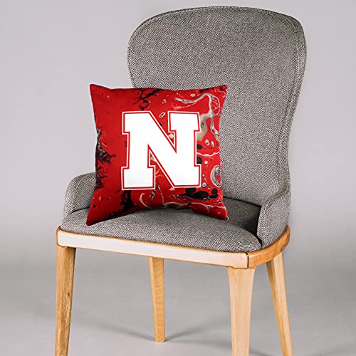 Image of College Covers Nebraska Cornhuskers 2 Sided Color Swept Decorative Pillow, 16 inch, Made in The USA