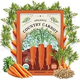 Seedboy Organic Carrot Seeds for Planting Indoor and Outdoor, Non-GMO and USDA Certified Vegetable Seed Packet for Hydroponic Garden Indoor or Planting Outdoors (Scarlet Nantes Carrots)