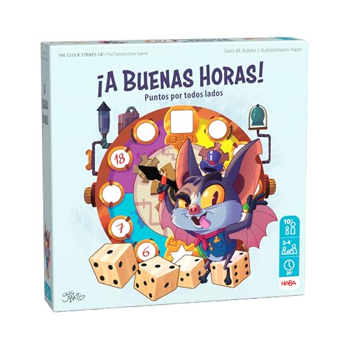 HABA 2011826003 - ¡A Buenas Horas!, Juego Familiar de Mesa Roll&Write de cálculo y estratregia. Más 10 años