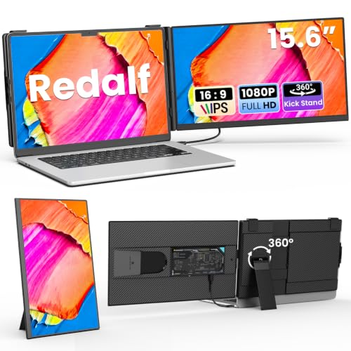 Image of Laptop Screen Extender 15.6 inch, Detachable 1080P FHD Portable Monitor for Laptop , Travel Dual Monitor with 360 Rotating Stand for 13-17 inch Laptop, Plug & Play Compatible with Mac /Windows /Android /Chrome