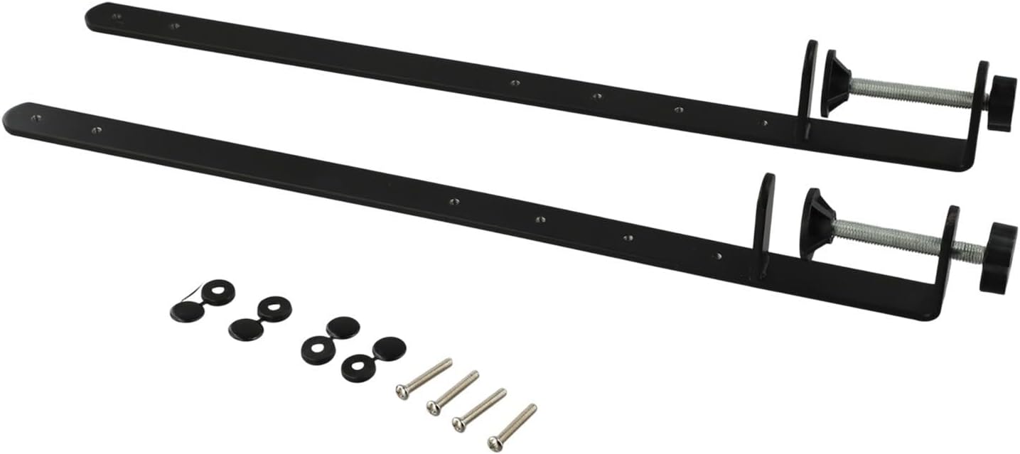2-Pack Desk Clamp Bracket, For Pegboard And Desktop Mounting, 415 Mm TMetal Fixing Bracket For 1–5.5 Cm Thick Surfacess, Nail-Free Adjustable Office Desk Accessory