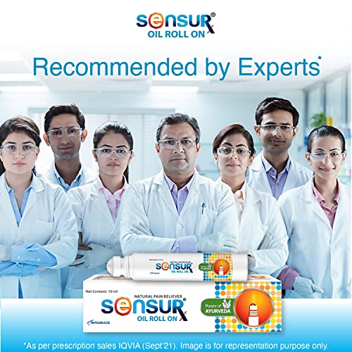 Image of Sensur Natural & Ayurvedic Pain Relief Oil Roll On -(10ml, Pack of 12) Fast ReliefAll Pains, One solution