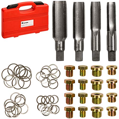 TecTake Kit de réparation pour Bouchon de vidange Bouchon du Carter d'huile filetages M13 M15 M17 M20