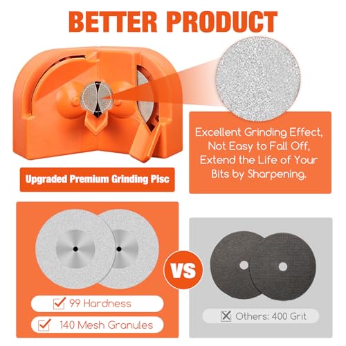 Drill Bit Sharpener for All Sizes, Multipurpose Drill Bits Grinding Tool, Portable Electric Drill Grinder