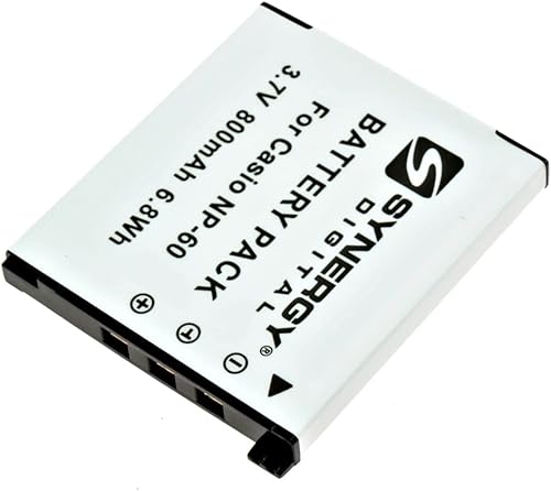 Synergy Digital Batería para cámara, compatible con cámara digital Casio Exilim Zoom EX-Z29BK (iones de litio, 3.7 V, 720 mAh), capacidad ultra