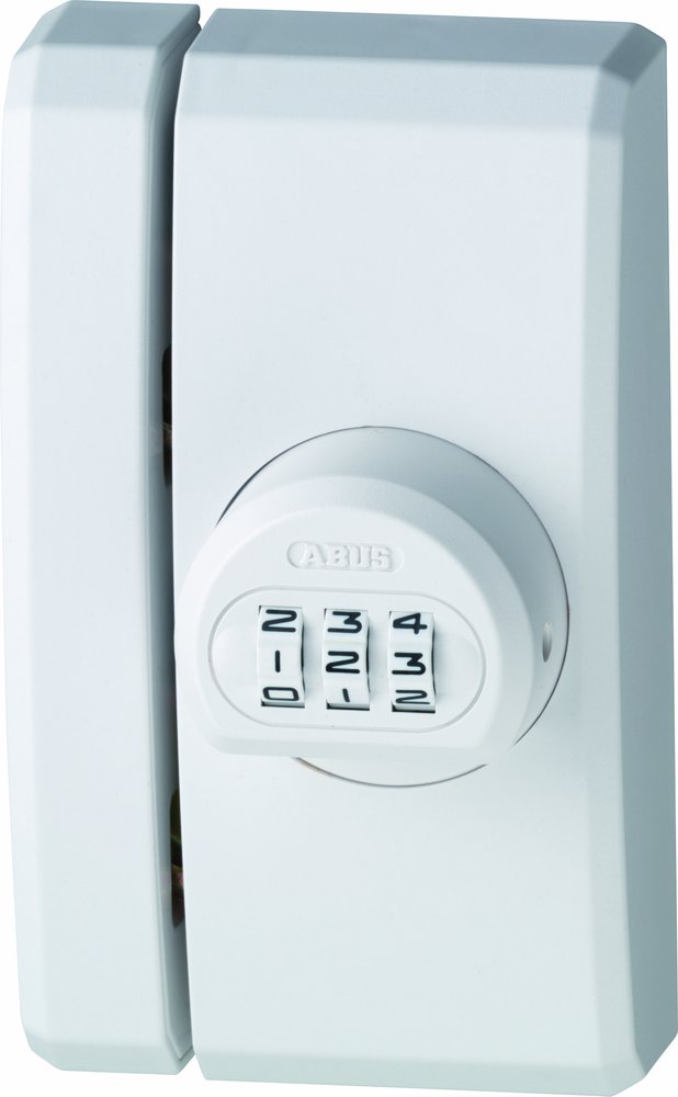 ABUS Fenster-Zusatzsicherung FTS106 AL0145 - Fensterschloss mit individuell einstellbarem Zahlencode - ABUS-Sicherheitslevel 10 - 26118 - Weiß | Stahl-Doppel-Riegel, dreistelliger Code, Sicherheitslevel 10 – für Holz, Aluminium & Kunststoff, inkl. Montage