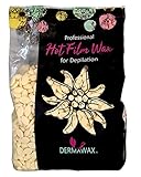 500 Gramm Dermawax Waxing Perlen für empfindliche Haut Heißwachs Wachsperlen Anwendung ohne Wachsstreifen zur professionellen Haarentfernung Gesicht Beine Arme Bikini Zone Enthaarung Brazilian Waxing