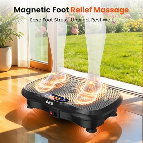 Image of AXV Vibration Plate Fitness Platform Exercise Machine Vibrating Shaking Full Body Shaker Workout Vibrate Stand Shake Board Sport for Weight Loss Fat Burner for Gym Home Office