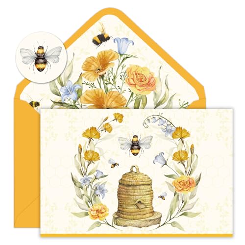 Cartes de remerciement abeille pour écrire facilement vos mots après une fête
