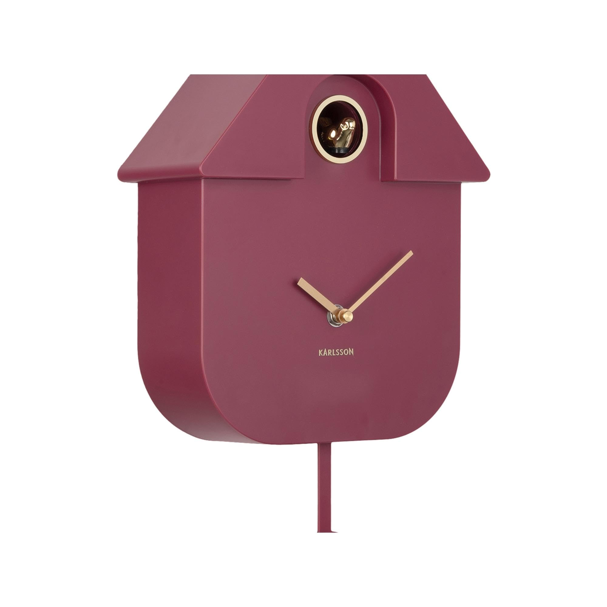 Karlsson Horloge Murale en ABS Modern Cuckoo Oro | Rectangulaire - Moderne - En plastique - Horloge murale moderne pour salon - Horloge murale - Horloge coucou