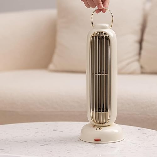 Miniatura 4 de Ventilador eléctrico de torre silencioso, ventilador oscilante de cabeza oscilante de 90, ventilador de escritorio pequeño portátil ligero para
