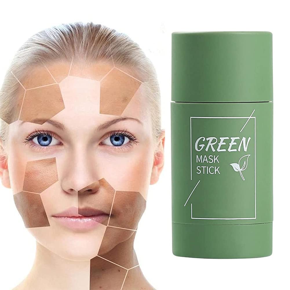 Green Tea Purifying Clay Stick Mask,Green Tea Mask Stick blackhead remover for Face Moisturizes Oil Control,Deep Clean Pore Mask,for All Skin Types Men Women…