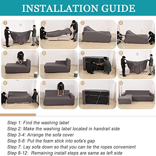 Housse de canapé extensible angle en L protège efficacement vos meubles de salon