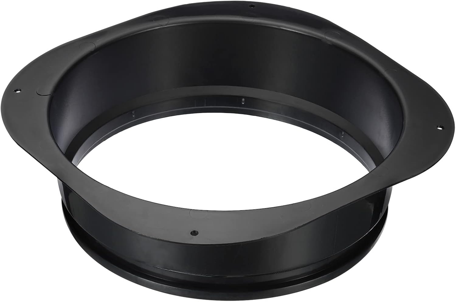 PATIKIL 10\" Duct Connector Flange, Dryer Vent Wall Plate Square to Round Straight Ducting Plate for Air Heating Cooling Ventilation Exhaust Fan, Black 10 Inch USED