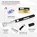 4-Piece Telescoping Magnetic Pickup Tools Set: 31in Portable Magnetic Pickup Stick, 25in Pen-Style Magnetic Pickup Tool with Pocket Clip, 20in Flexible Bendable Spring Magnet Stick, Magnet Parts Tray