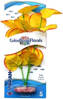 ColorBurstFlorals Broad Lily Leaf Small Silk Aquarium Plant