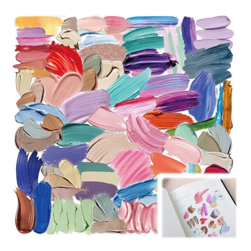 100 Pcs Junk Journal Supplies Stickers, Artistic Colorful Watercolor Palette & Paint Brush Stroke Stickers for Scrapbook, Planner, DIY Crafts, Art Journaling, Ephemera & Creative Decorative Decals