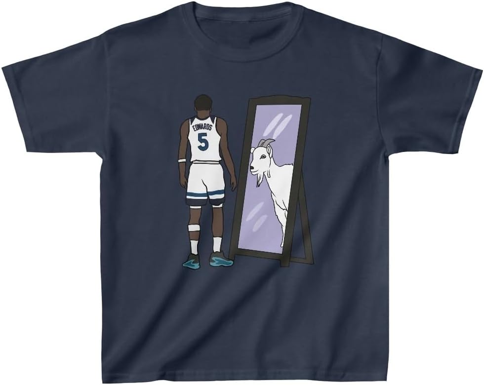 Youth T-Shirt Anthony Edwards Mirror Goat Minnesota Basketball Tee Kids Sizes