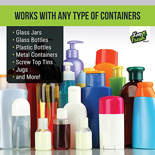 Image of Keep Fresh Shrink Wrap Bands, Shrink Bands for Jars, Heat Seals for Bottles, Tinctures, and Mason Jars, Air Tight Container Shrink Seals (2 1 /2 inch - 2 3 /4, 200 Count)