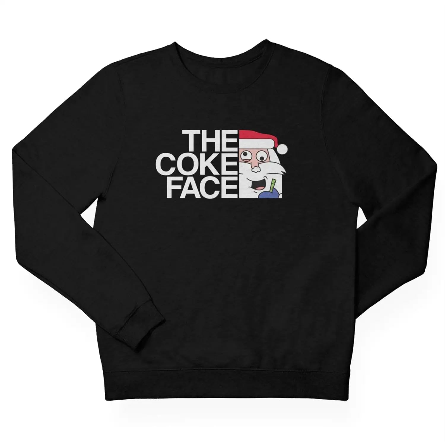 Low Frequency Clothing Men's Black Santa Claus Coke Face Cocaine Funny Christmas Jumper - Sweatshirt L