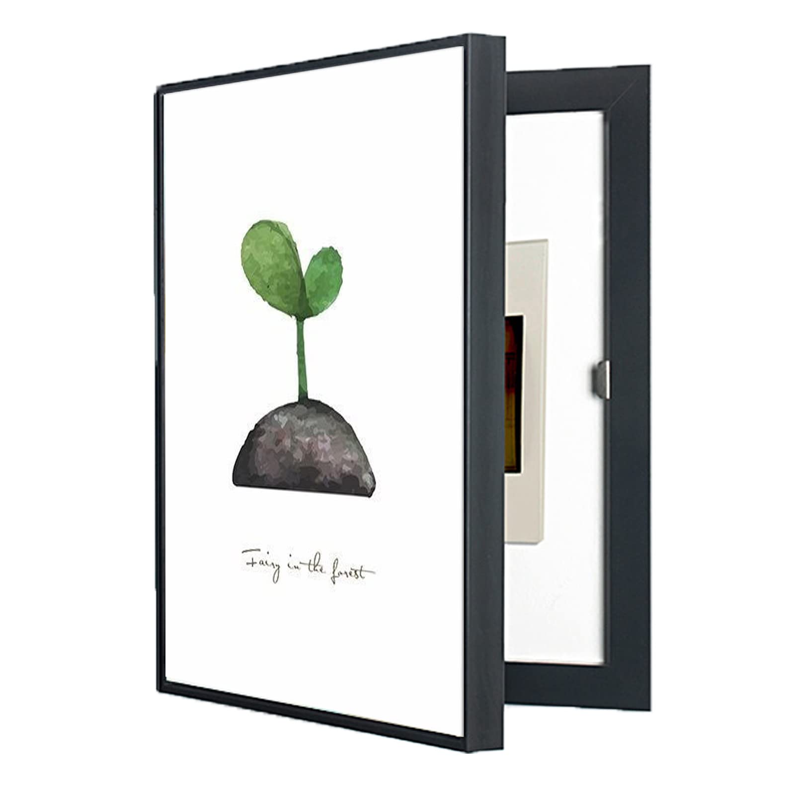 Boîte de compteur électrique avec couvercle décoratif pour cacher le panneau