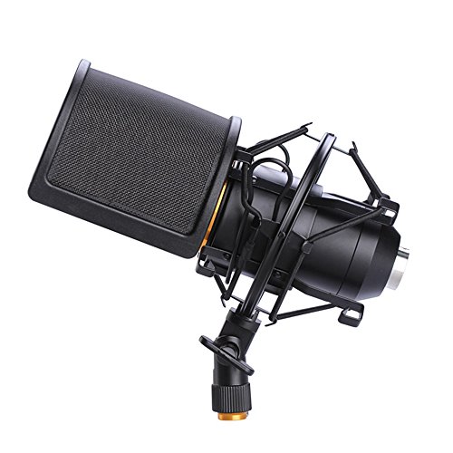 image for BTOOP Microphone Shock Mount with Pop Filter, Mic Anti-Vibration Suspe