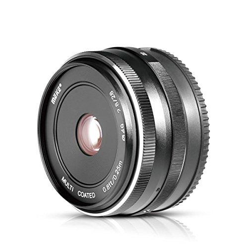 Voking 28mm F2.8 EFM Fixed Manual Focus Lens Compatible with EF-M APS-C Mirrorless Cameras EOS-M3/EOS-M2/EOS-M10/EOS-M50/EOS-M6II/EOS-M200/EOS-M100 with Voking Lens Cleaning Cloth